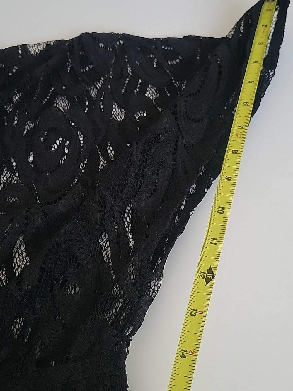 Black Lace Swim Cover Top 3X